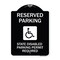 Signmission Reserved Parking State Disabled Parking Permit Required Heavy-Gauge Alum, 24" x 18", BW-1824-23008 A-DES-BW-1824-23008 - alternate 1